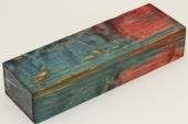 Bloc pour la coutellerie, Bouleau de Carélie stabilisé multicolore, ref:BBMs71386mu