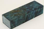Bloc pour la coutellerie, Loupe de Peuplier stabilise bleu, ref:BLpPEs71420b