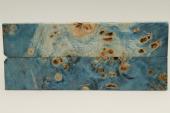Plaquettes pour la coutellerie, Loupe de Peuplier stabilisée bleue, ref:PLpPEs71422b