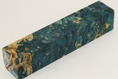 Carrelet  stylo, Loupe d'Erable Ngundo stabilis bleu, ref:SLpErs71443b