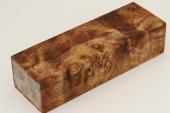 Bloc pour la coutellerie, Loupe de Peuplier stabilise marron, ref:BLpPEs71568ma