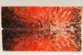 Plaquettes pour la coutellerie, rsine orange, ref:PRR71609