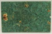 Plaquettes pour la coutellerie, Loupe d'Erable Ngundo stabilis vert, ref:PLpErs71890ve