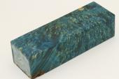 Bloc pour la coutellerie, Loupe d'Erable Ngundo stabilis bleu, ref:BLpErs72281b