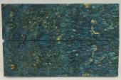 Plaquettes pour la coutellerie, Loupe d'Erable Ngundo stabilis bleu, ref:PLpErs72284b