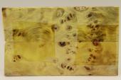 Plaquettes pour la coutellerie, Loupe de Peuplier stabilis&eacute; jaune, ref:PLpPEs72601j