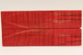 Plaquettes pour la coutellerie, Erable sycomore ond� stabilis� rouge, ref:PESOs72809r