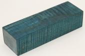 Bloc pour la coutellerie, Erable sycomore ond� stabilis� bleu, ref:BESOs73065b