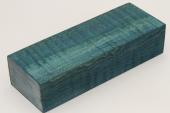 Bloc pour la coutellerie, Erable sycomore ond� stabilis� bleu, ref:BESOs73068b
