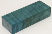Bloc pour la coutellerie, Erable sycomore ond&eacute; stabilis&eacute; bleu, ref:BESOs73067b