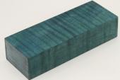 Bloc pour la coutellerie, Erable sycomore ond&eacute; stabilis&eacute; bleu, ref:BESOs73068b