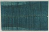 Plaquettes pour la coutellerie, Erable sycomore ond� stabilis� bleu, ref:PESOs73062b