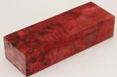 Bloc pour la coutellerie, Loupe de Peuplier stabilis&eacute; rouge, ref:BLpPEs73176r