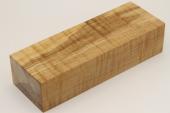 Bloc pour la coutellerie, Erable sycomore ond&eacute; stabilis&eacute; naturel, ref:BESOs73187na
