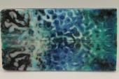 Plaquettes pour la coutellerie, r�sine bleue/verte, ref:PRR73304