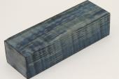 Bloc pour la coutellerie, Erable sycomore ond� stabilis� bleu, ref:BESOs73316b