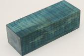 Bloc pour la coutellerie, Erable sycomore ond&eacute; stabilis&eacute; bleu, ref:BESOs73317b