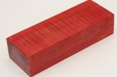 Bloc pour la coutellerie, Erable sycomore ond� stabilis� rouge, ref:BESOs73321r
