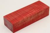 Bloc pour la coutellerie, Erable sycomore ond&eacute; stabilis&eacute; rouge, ref:BESOs73321r
