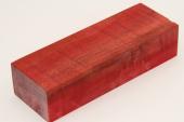 Bloc pour la coutellerie, Erable sycomore ond&eacute; stabilis&eacute; rouge, ref:BESOs73320r