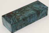Bloc pour la coutellerie, Loupe de Peuplier stabilis&eacute;e bleu, ref:BLpPEs73441b