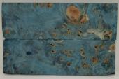 Plaquettes pour la coutellerie, Loupe de Peuplier stabilis&eacute;e bleue, ref:PLpPEs73446b