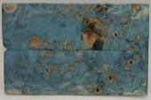 Plaquettes pour la coutellerie, Loupe de Peuplier stabilis&eacute;e bleue, ref:PLpPEs73447b