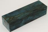 Bloc pour la coutellerie, H&ecirc;tre &eacute;chauff&eacute; stabilis&eacute; bleu, ref:BHs73800b