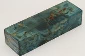 Bloc pour la coutellerie, Bouleau de Car�lie stabilis� bleu, ref:BBMs73820b