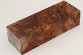 Bloc pour la coutellerie, Loupe de Peuplier stabilis�e marron, ref:BLpPEs73855ma