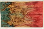 Plaquettes pour la coutellerie, Bouleau de Car�lie stabilis� multicolore, ref:PBMs73929mu