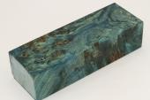 Bloc pour la coutellerie, Loupe de Peuplier stabilis�e bleu, ref:BLpPEs74043b