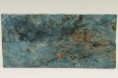 Plaquettes pour la coutellerie, Loupe de Peuplier stabilis&eacute;e bleue, ref:PLpPEs74050b