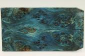 Plaquettes pour la coutellerie, Loupe de Peuplier stabilis�e bleue, ref:PLpPEs74052b