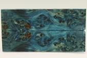 Plaquettes pour la coutellerie, Loupe de Peuplier stabilis�e bleue, ref:PLpPEs74054b