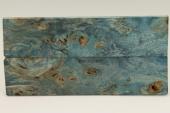 Plaquettes pour la coutellerie, Loupe de Peuplier stabilis&eacute;e bleue, ref:PLpPEs74051b