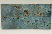 Plaquettes pour la coutellerie, Loupe de Peuplier stabilis&eacute;e bleue, ref:PLpPEs74053b