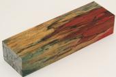 Bloc pour la coutellerie, H&ecirc;tre &eacute;chauff&eacute; stabilis&eacute; multicolore, ref:BHs74190mu