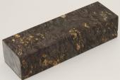 Bloc pour la coutellerie, Loupe d'Erable N�gundo stabilis� noir/vert, ref:BLpErs74303nr