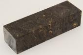 Bloc pour la coutellerie, Loupe d'Erable N�gundo stabilis� noir/vert, ref:BLpErs74304nr