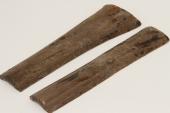 Os d'autruche, plaquettes stabilis�es marron, ref:Tibias74315