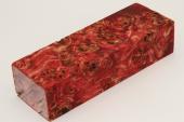 Bloc pour la coutellerie, Loupe de Peuplier stabilis� rouge, ref:BLpPEs74524r