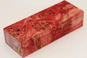 Bloc pour la coutellerie, Loupe de Peuplier stabilis� rouge, ref:BLpPEs74525r