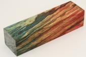 Bloc pour la coutellerie, H�tre �chauff� stabilis� multicolore, ref:BHs74536mu