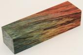 Bloc pour la coutellerie, H&ecirc;tre &eacute;chauff&eacute; stabilis&eacute; multicolore, ref:BHs74536mu