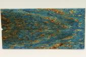 Plaquettes pour la coutellerie, loupe de Fr�ne stabilis� bleue, ref:PLpFrs74566b