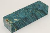 Bloc pour la coutellerie, Loupe d'Erable N�gundo stabilis� bleu, ref:BLpErs74739b