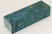 Bloc pour la coutellerie, Loupe d'Erable N�gundo stabilis� bleu, ref:BLpErs74740b