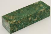 Bloc pour la coutellerie, Loupe d'Erable N�gundo stabilis� vert, ref:BLpErs74767ve