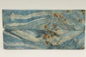 Plaquettes pour la coutellerie, Loupe de Peuplier stabilis&eacute;e bleue, ref:PLpPEs75005b